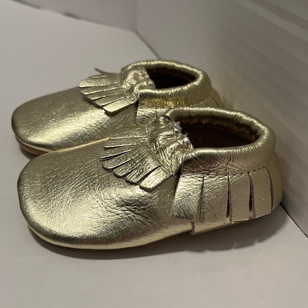 Bird Rock Baby Gold Moccasins